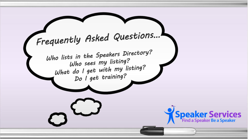 FAQ - Speaker Services Directory
