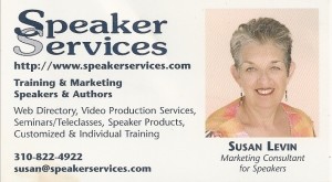 Susan Levin - Speaker Services Business Card